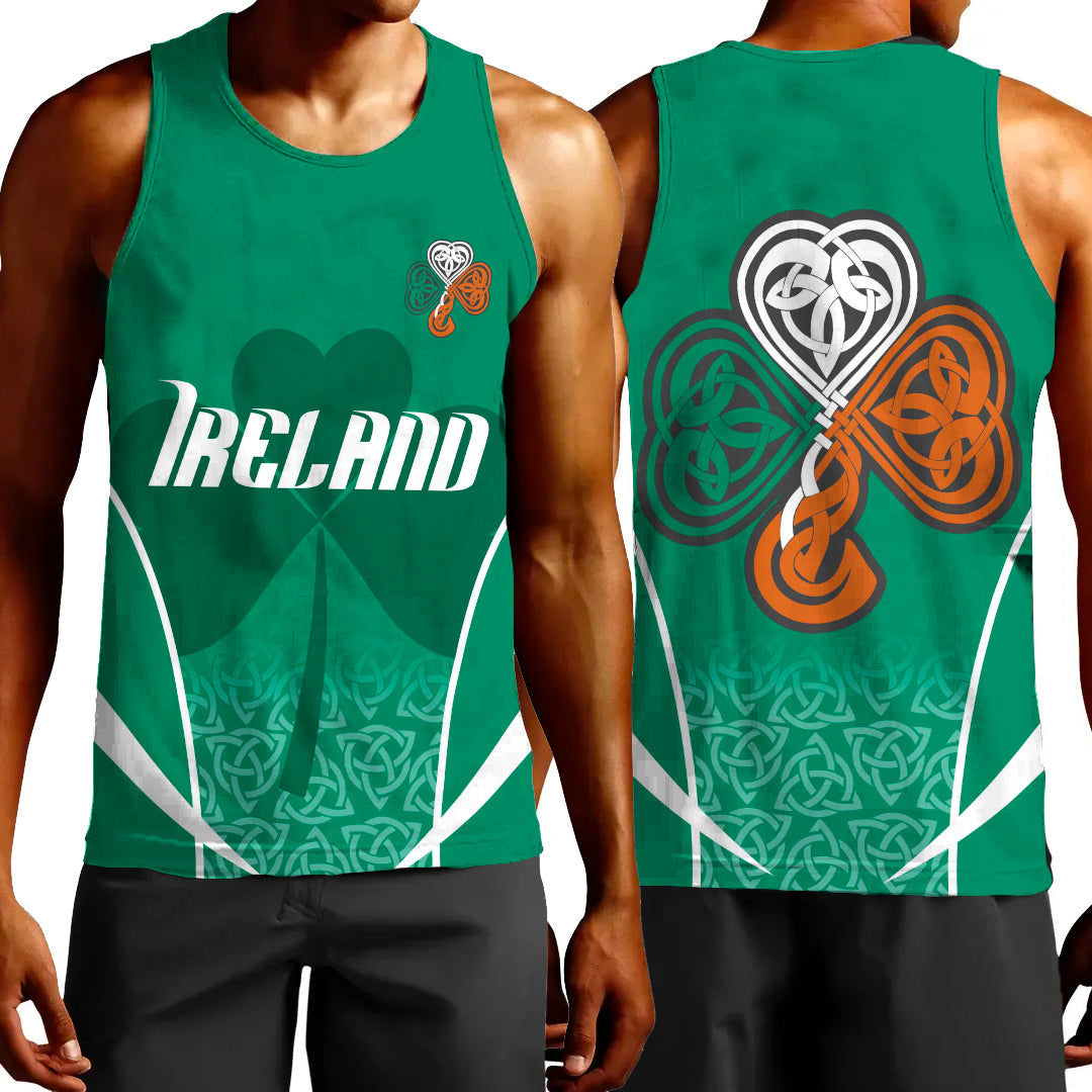 Clothing Ireland Irish Three Leaf Clover Celtic Pattern Tank Top