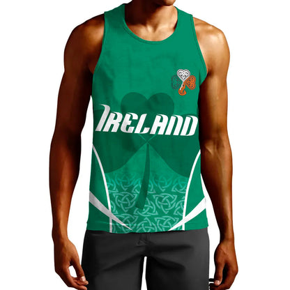 Clothing Ireland Irish Three Leaf Clover Celtic Pattern Tank Top