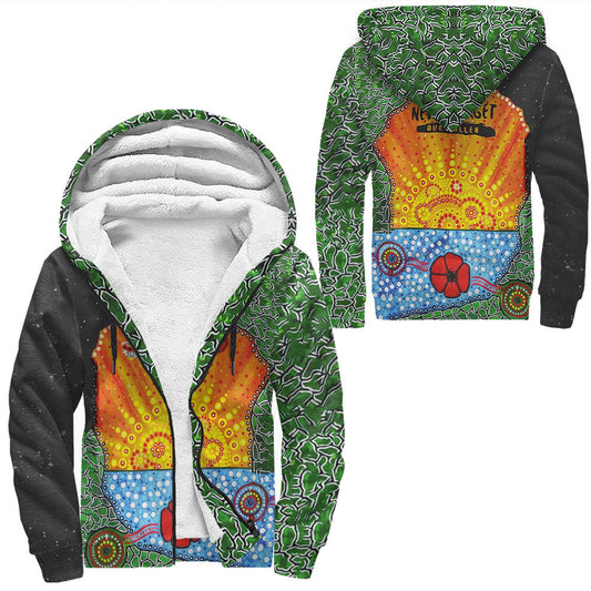 Clothing Aboriginal Australian Anzac Day Lest We Forget Poppy Sherpa Hoodies