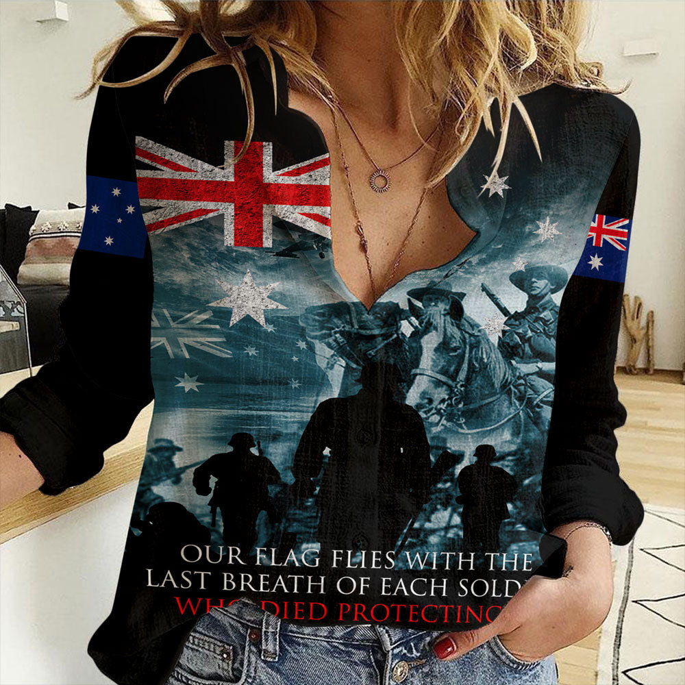 Clothing Australia Anzac Day Soldier Remembrance Women Casual Shirt