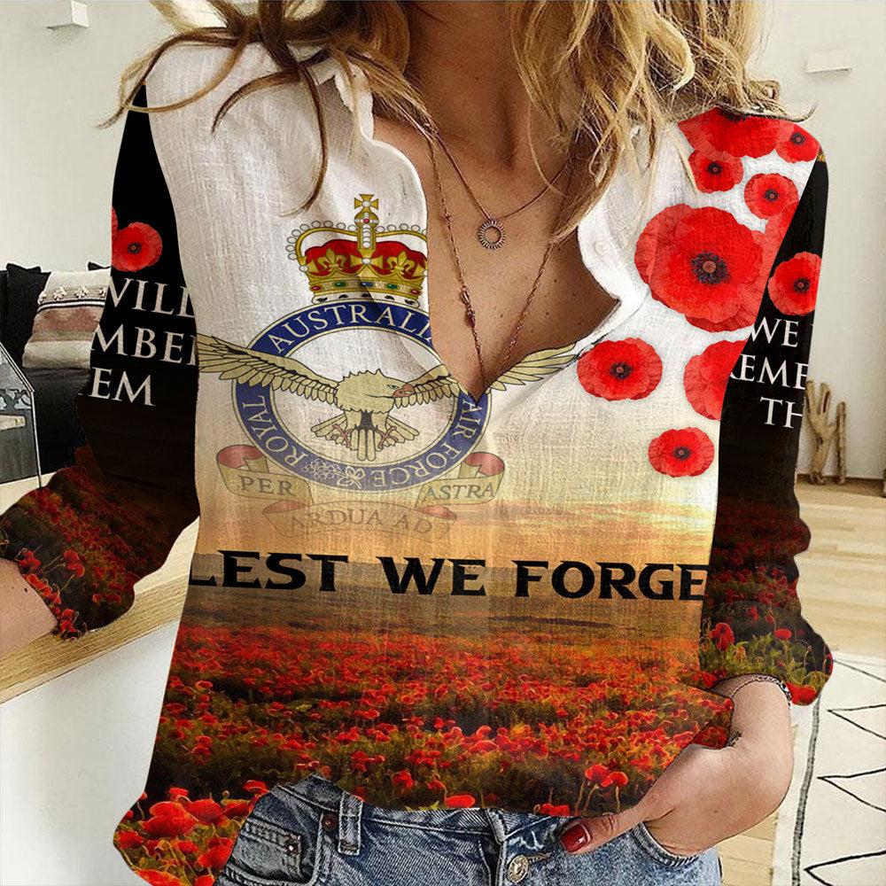 Clothing Anzac Day Australian Air Force Women Casual Shirt