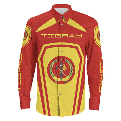 Clothing Tigray Formula One Long Sleeve Button Shirt