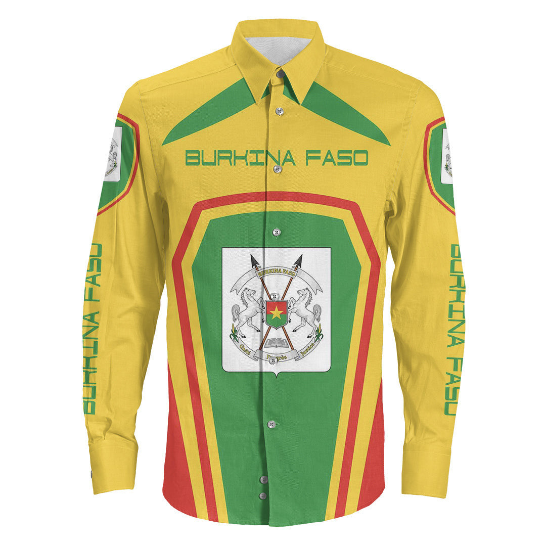 Clothing Burkina Faso Formula One Long Sleeve Button Shirt