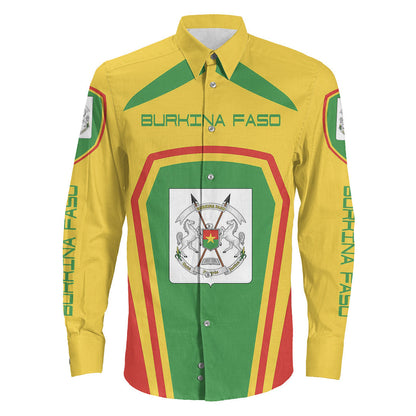 Clothing Burkina Faso Formula One Long Sleeve Button Shirt
