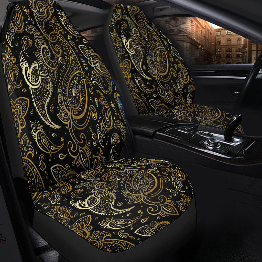 Car Seat Cover Paisley Bandana Pattern Seamless Car Seat Cover