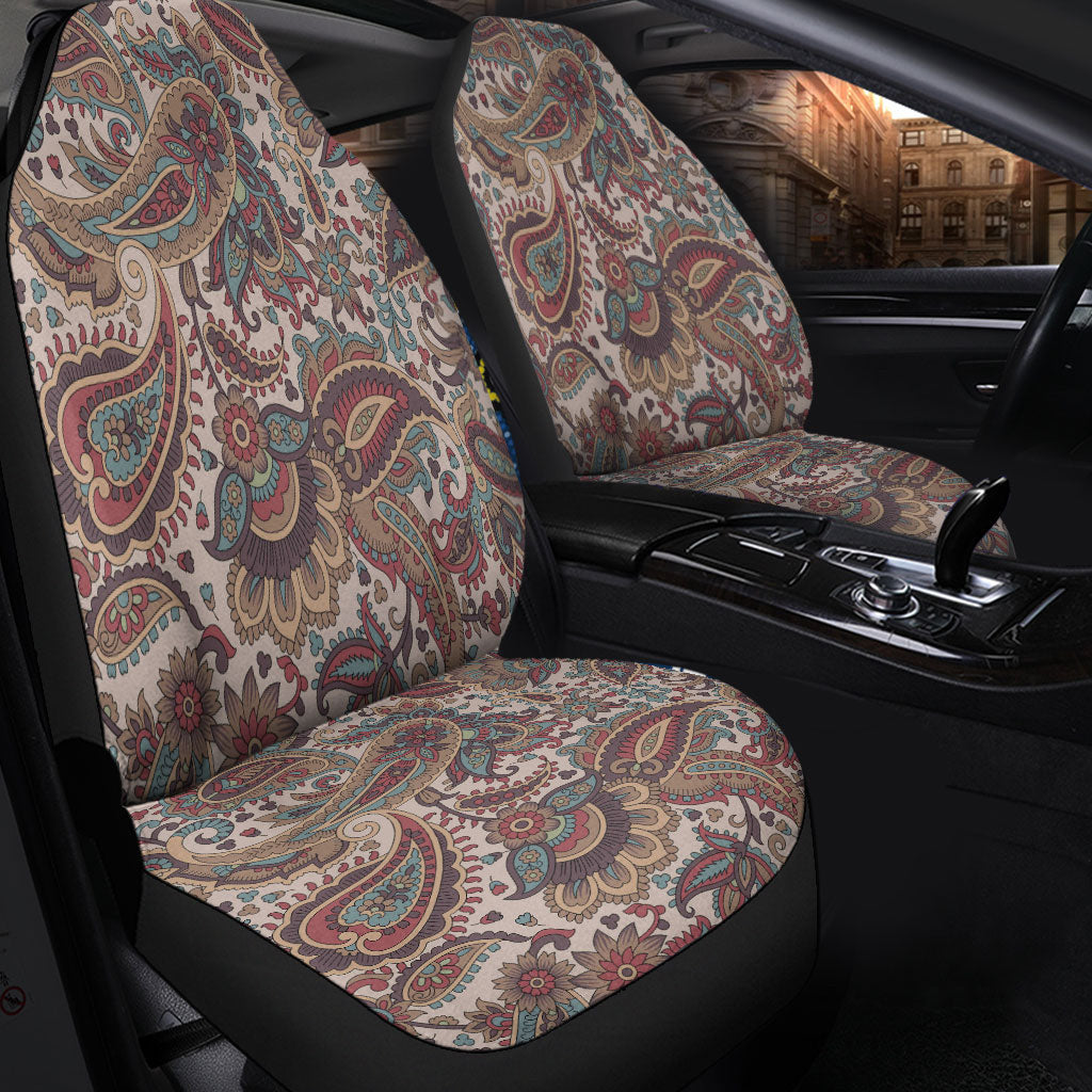 Car Seat Cover Paisley Bandana Pattern Seamless Car Seat Cover