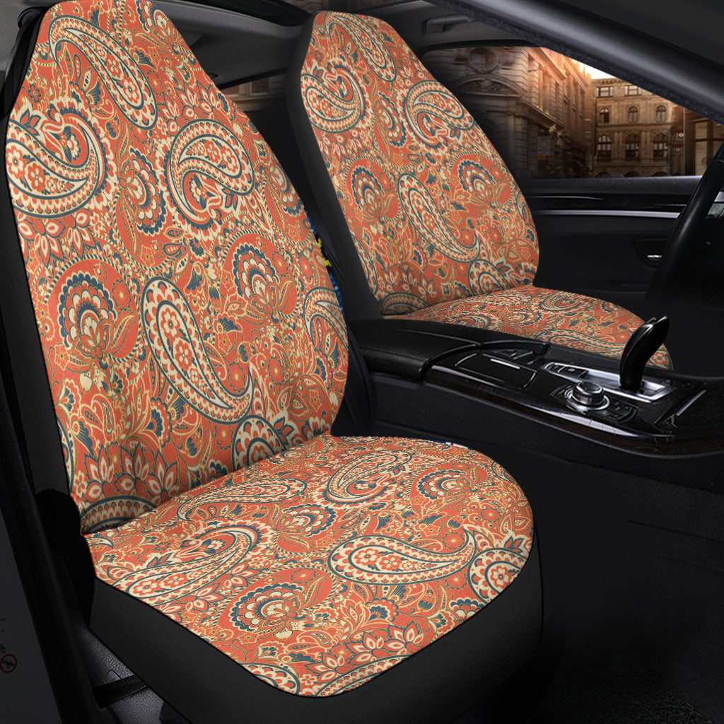 Car Seat Cover Paisley Bandana Pattern Seamless Car Seat Cover