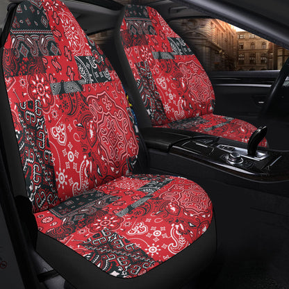 Car Seat Cover Paisley Bandana Pattern Seamless Car Seat Cover