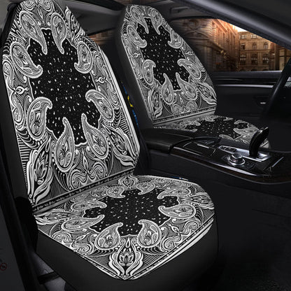 Car Seat Cover Paisley Bandana Pattern Seamless Car Seat Cover