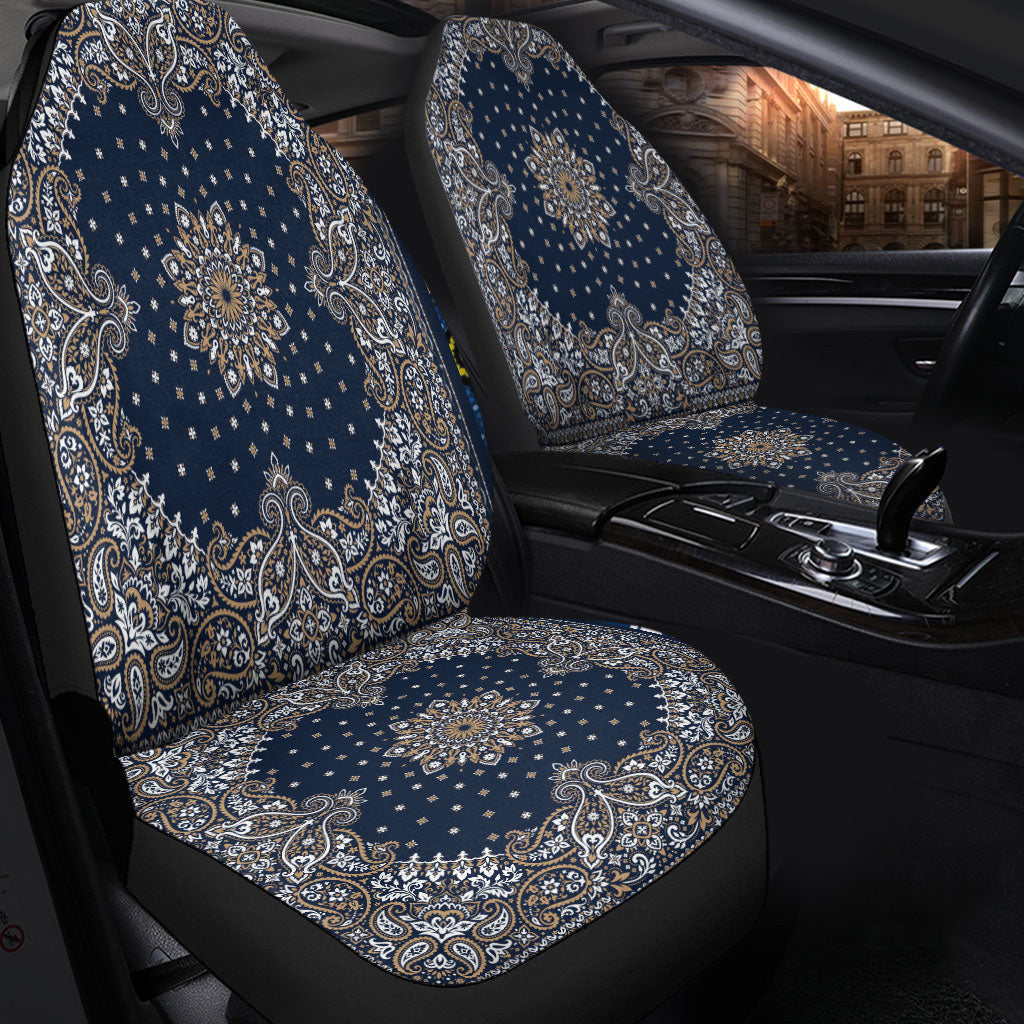 Car Seat Cover Paisley Bandana Pattern Seamless Car Seat Cover