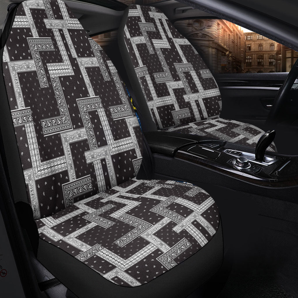 Car Seat Cover Paisley Bandana Pattern Seamless Car Seat Cover