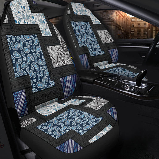 Car Seat Cover Paisley Bandana Pattern Seamless Car Seat Cover