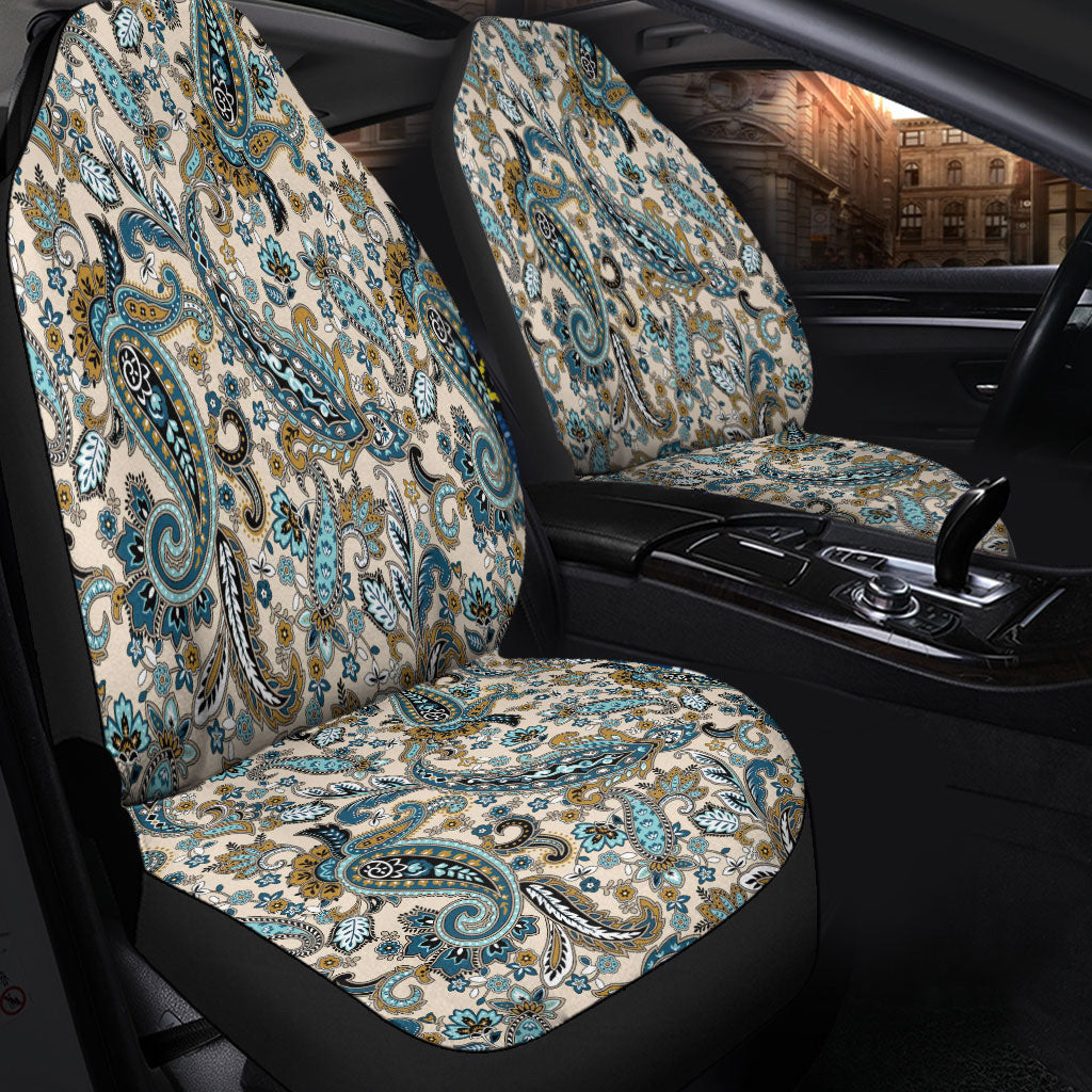 Car Seat Cover Paisley Bandana Pattern Seamless Car Seat Cover