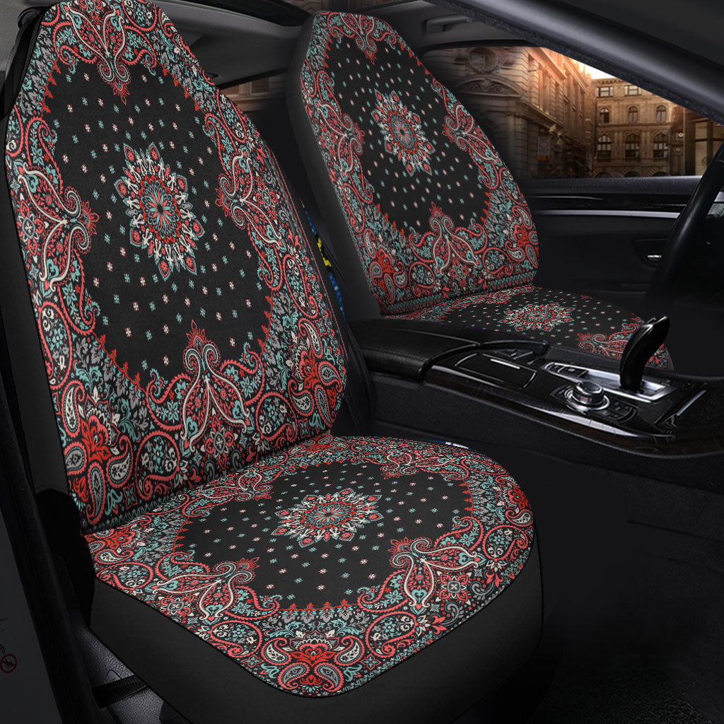 Car Seat Cover Paisley Bandana Pattern Seamless Car Seat Cover