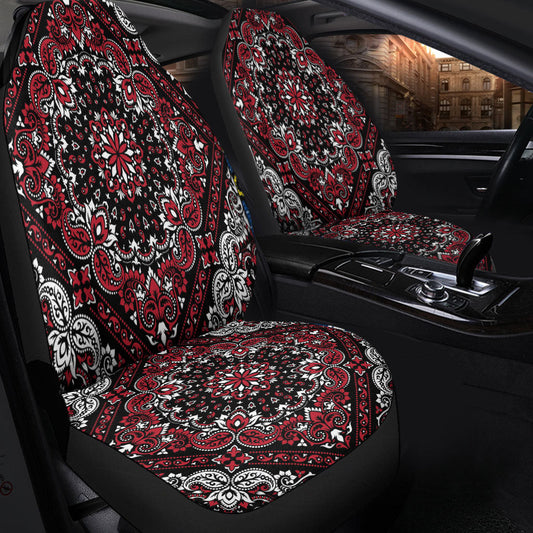 Car Seat Cover Paisley Bandana Pattern Seamless Car Seat Cover