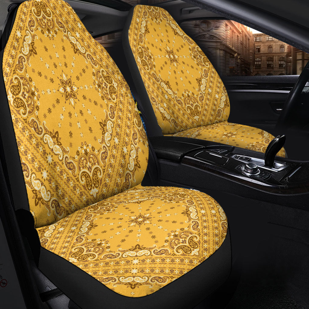 Car Seat Cover Paisley Bandana Pattern Seamless Car Seat Cover