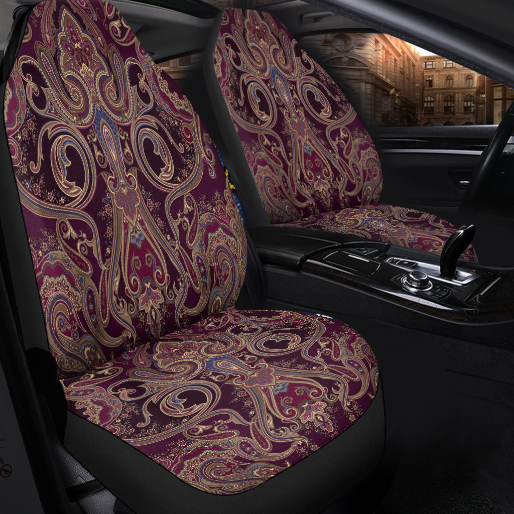 Car Seat Cover Paisley Bandana Pattern Seamless Car Seat Cover