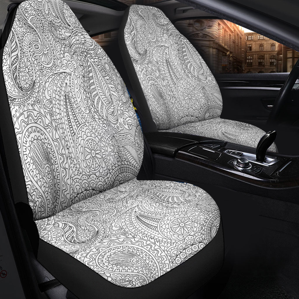 Car Seat Cover Paisley Bandana Pattern Seamless Car Seat Cover