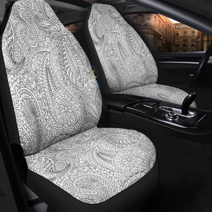 Car Seat Cover Paisley Bandana Pattern Seamless Car Seat Cover