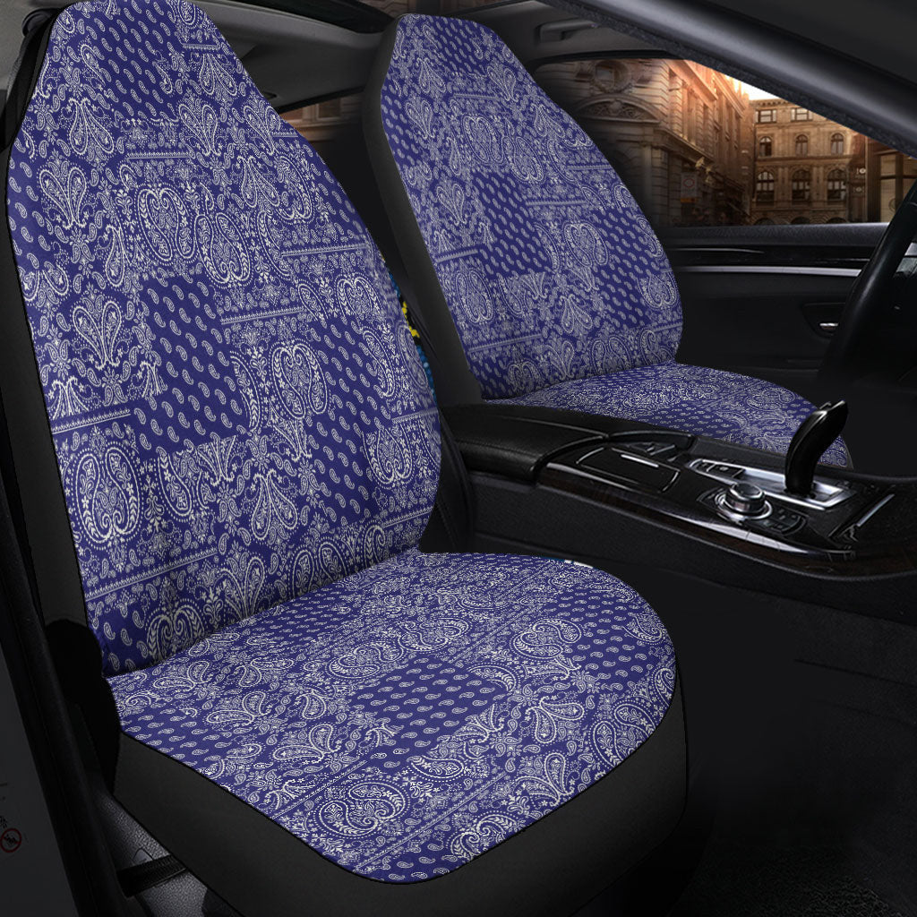 Car Seat Cover Paisley Bandana Pattern Seamless Car Seat Cover