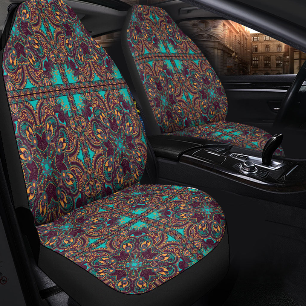 Car Seat Cover Paisley Bandana Pattern Seamless Car Seat Cover