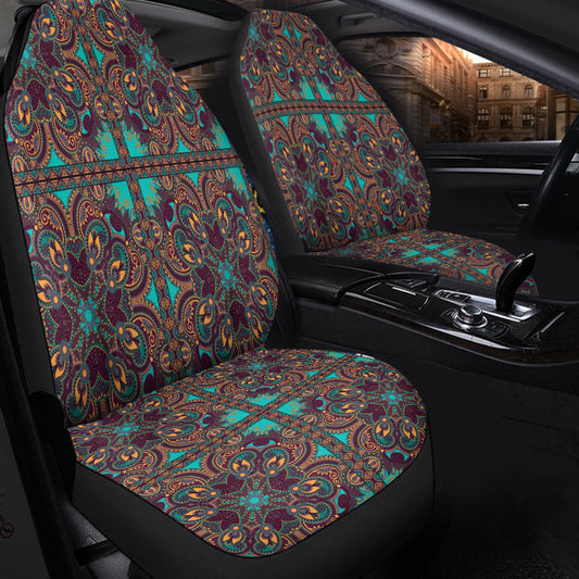 Car Seat Cover Paisley Bandana Pattern Seamless Car Seat Cover