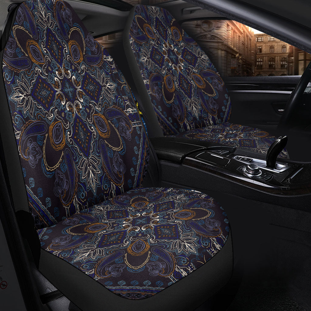 Car Seat Cover Paisley Bandana Pattern Seamless Car Seat Cover