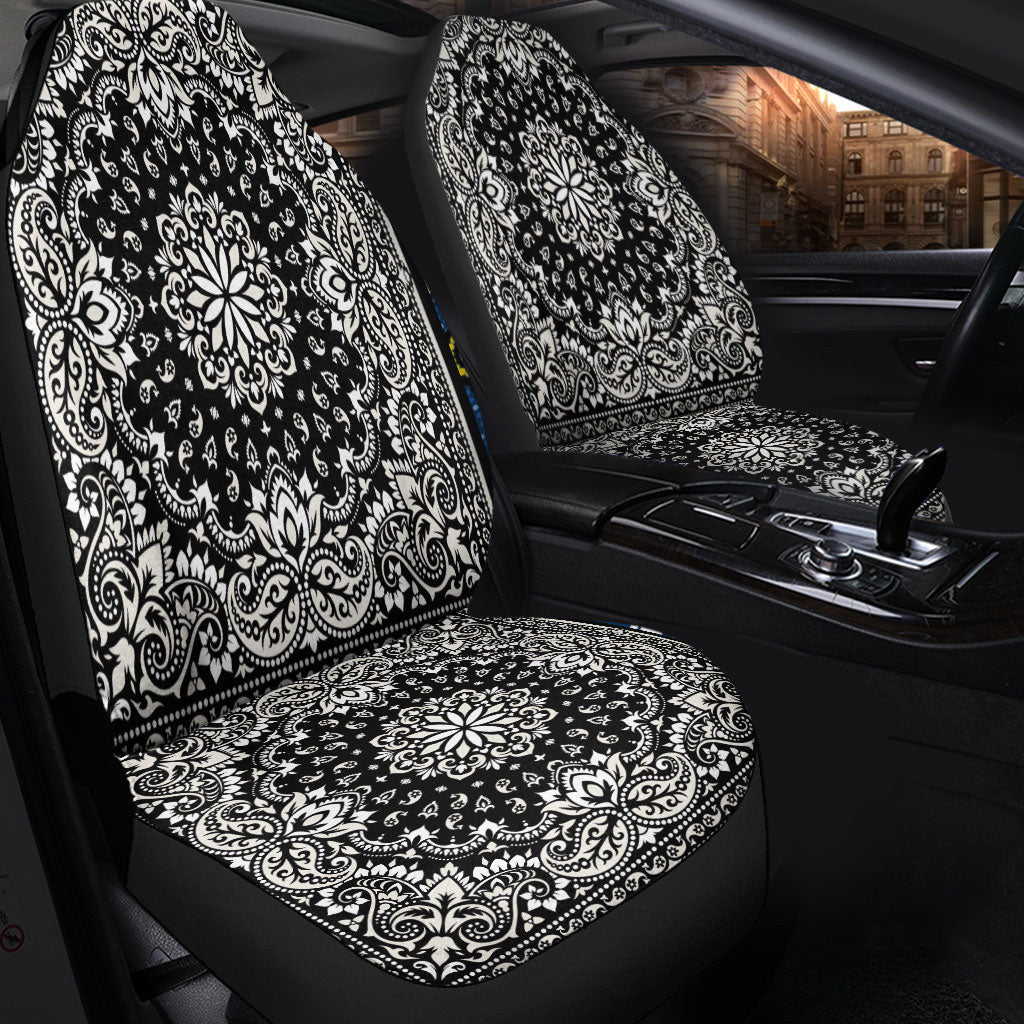 Car Seat Cover Paisley Bandana Pattern Seamless Car Seat Cover
