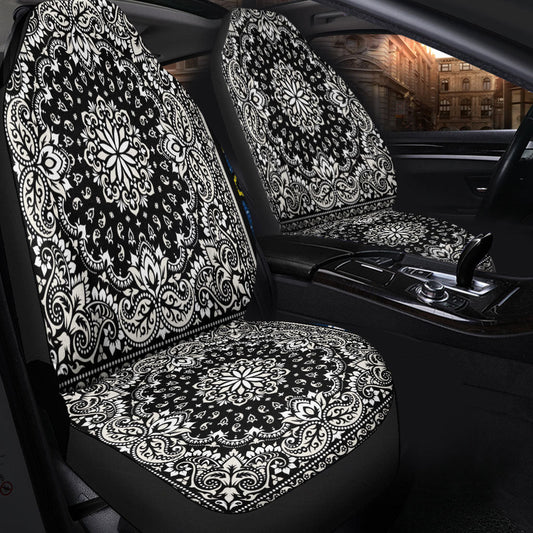 Car Seat Cover Paisley Bandana Pattern Seamless Car Seat Cover
