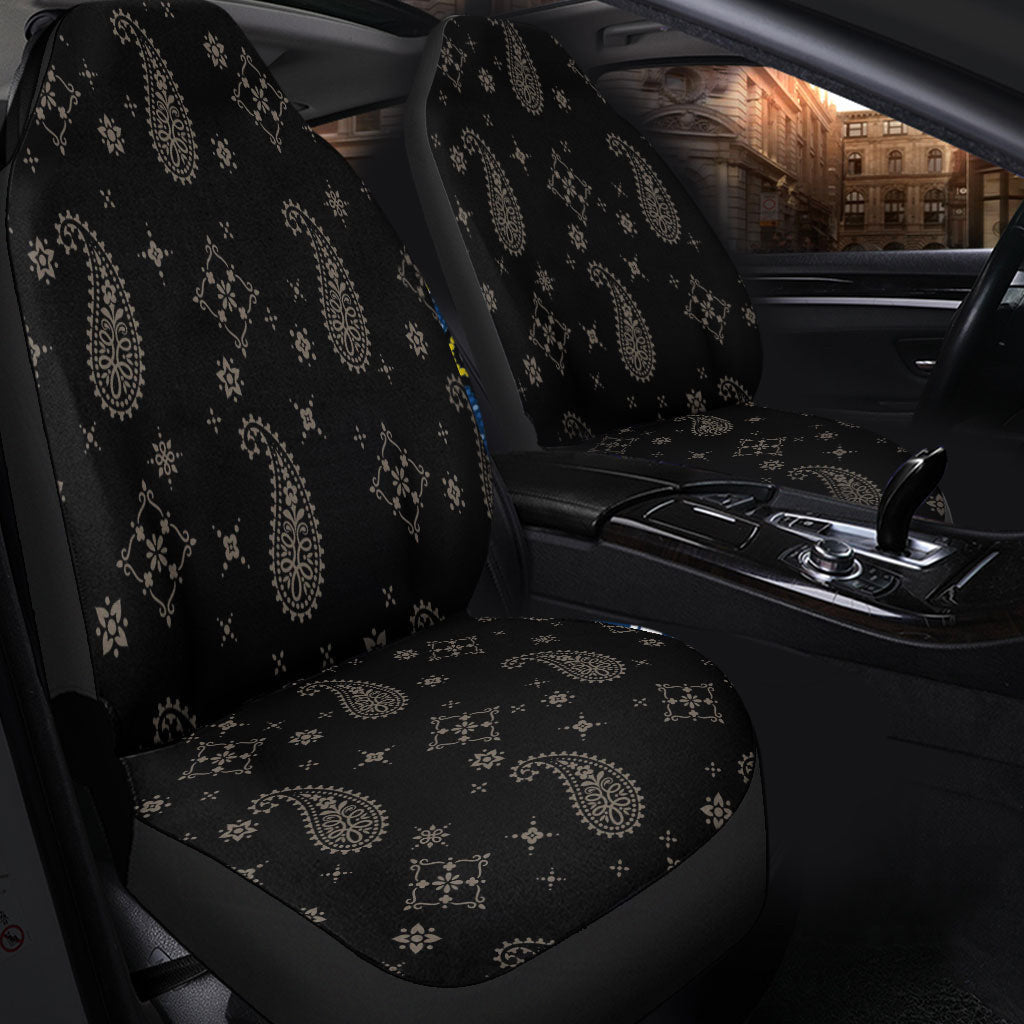 Car Seat Cover Paisley Bandana Pattern Seamless Car Seat Cover