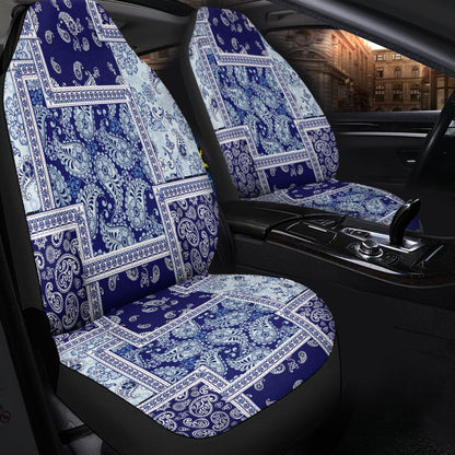 Car Seat Cover Paisley Bandana Pattern Seamless Car Seat Cover