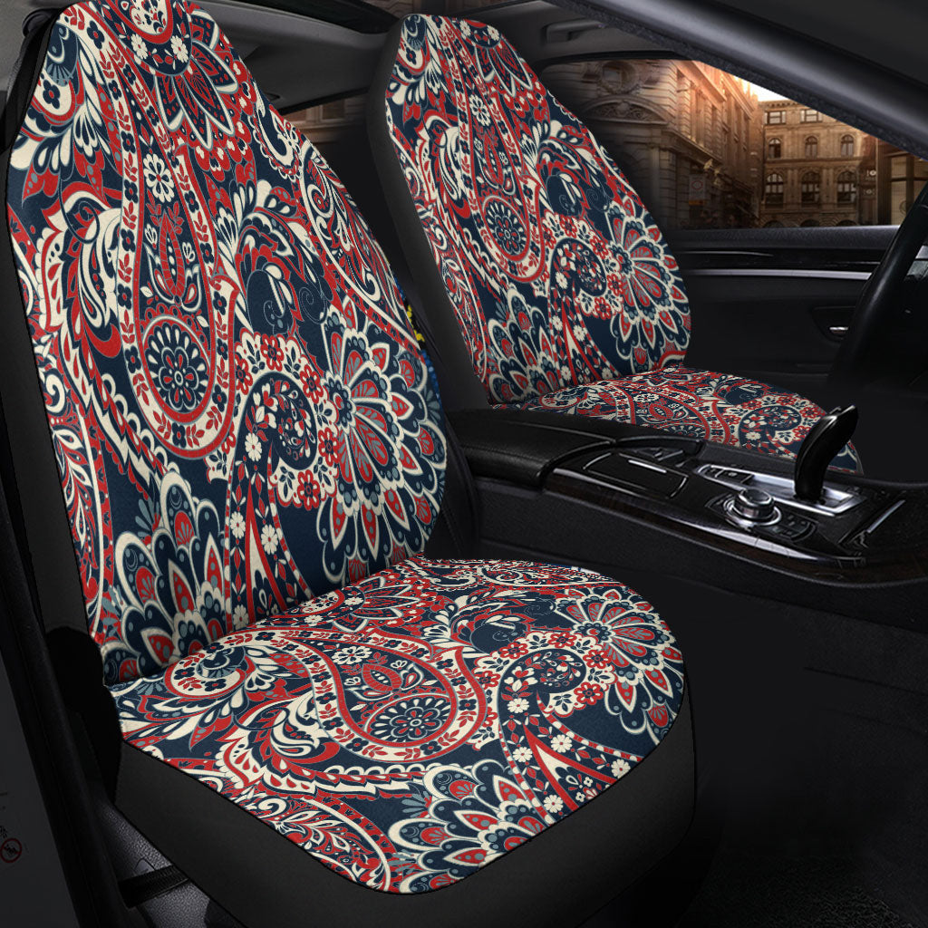 Car Seat Cover Paisley Bandana Pattern Seamless Car Seat Cover