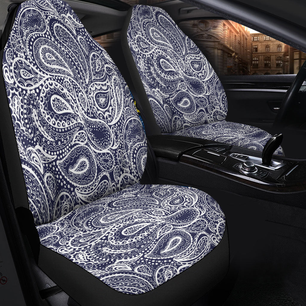 Car Seat Cover Paisley Bandana Pattern Seamless Car Seat Cover