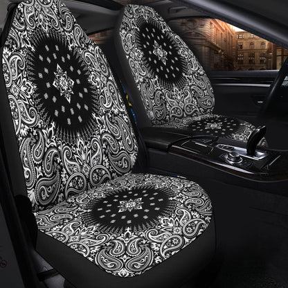 Car Seat Cover Paisley Bandana Pattern Seamless Car Seat Cover