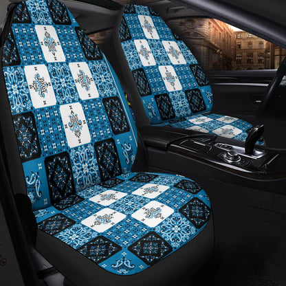 Car Seat Cover Paisley Bandana Pattern Seamless Car Seat Cover