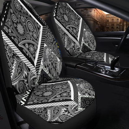 Car Seat Cover Paisley Bandana Pattern Seamless Car Seat Cover