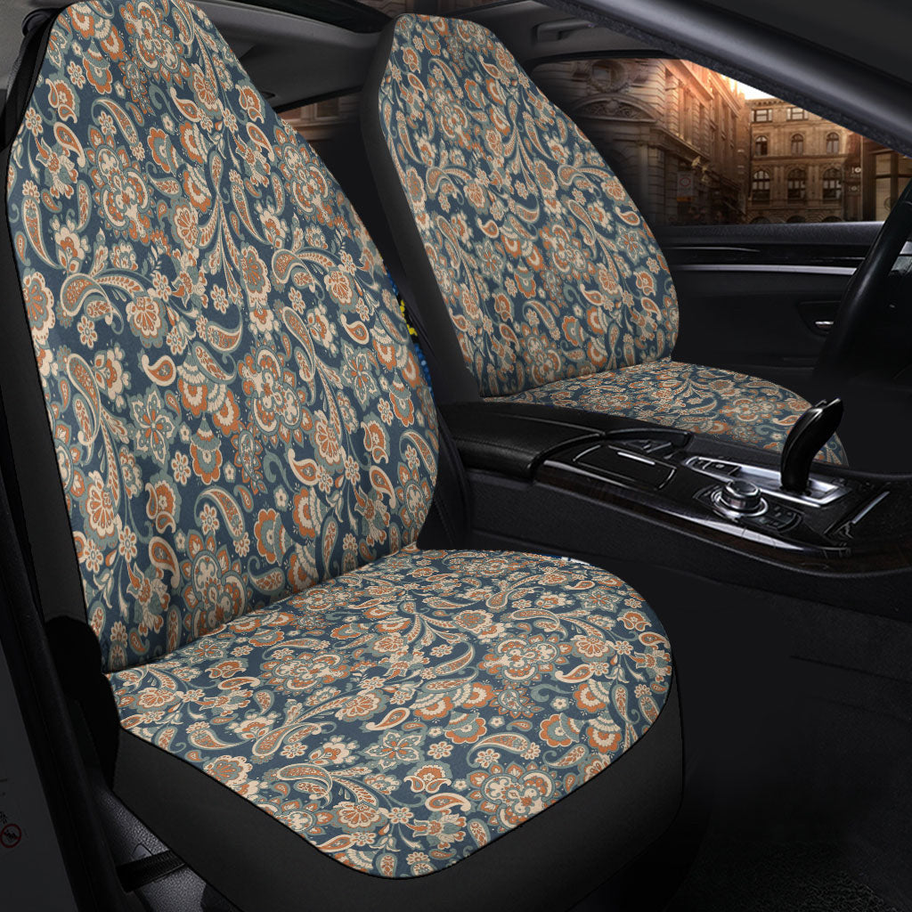 Car Seat Cover Paisley Bandana Pattern Seamless Car Seat Cover