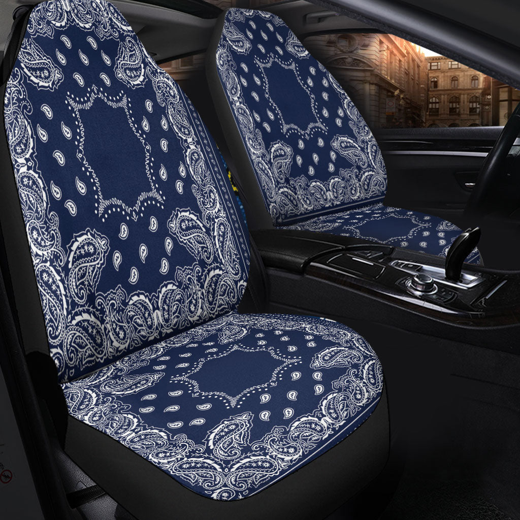 Car Seat Cover Paisley Bandana Pattern Seamless Car Seat Cover