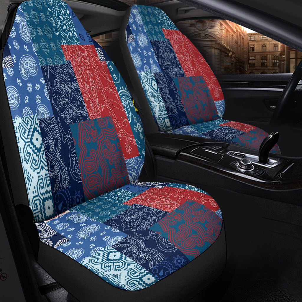 Car Seat Cover Paisley Bandana Pattern Seamless Car Seat Cover