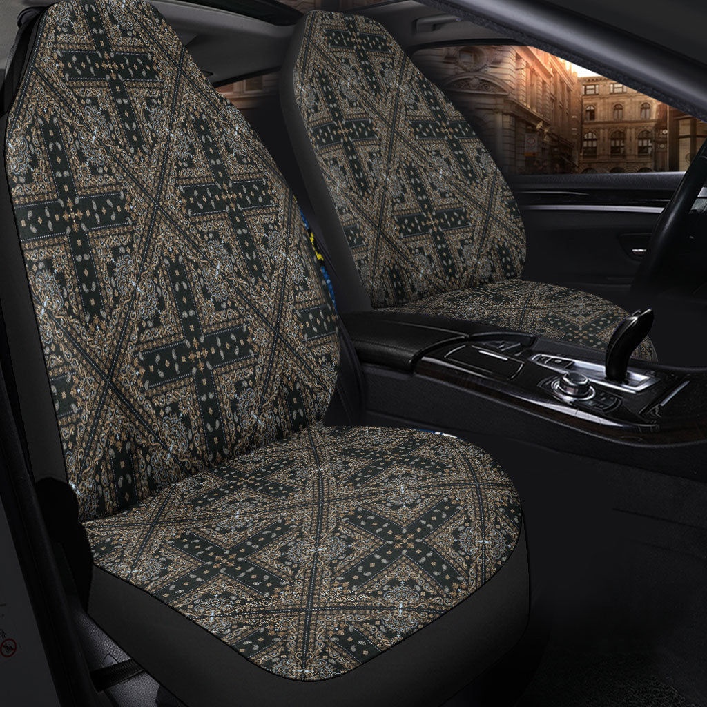 Car Seat Cover Paisley Bandana Pattern Seamless Car Seat Cover