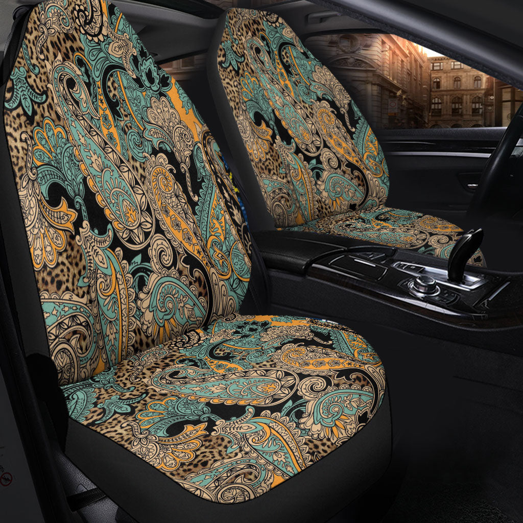 Car Seat Cover Paisley Bandana Pattern Seamless Car Seat Cover