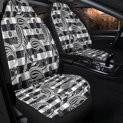 Car Seat Cover Paisley Bandana Pattern Seamless Car Seat Cover