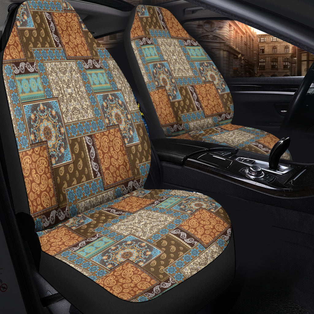 Car Seat Cover Paisley Bandana Pattern Seamless Car Seat Cover