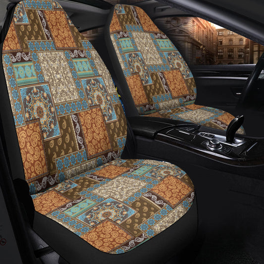 Car Seat Cover Paisley Bandana Pattern Seamless Car Seat Cover