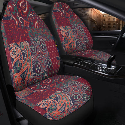 Car Seat Cover Paisley Bandana Pattern Seamless Car Seat Cover