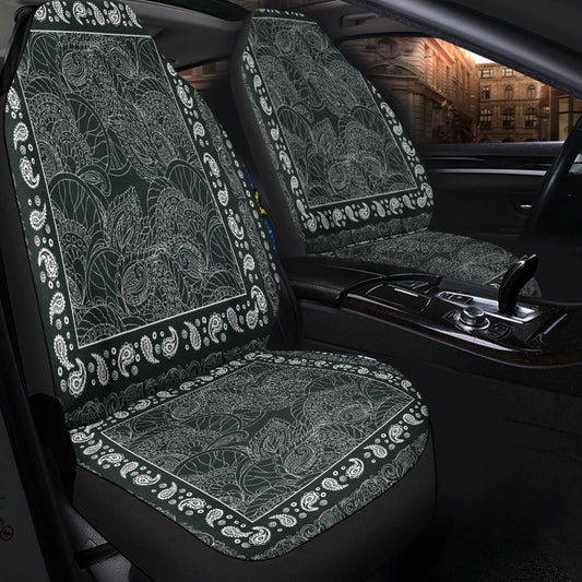 Car Seat Cover Paisley Bandana Pattern Seamless Car Seat Cover