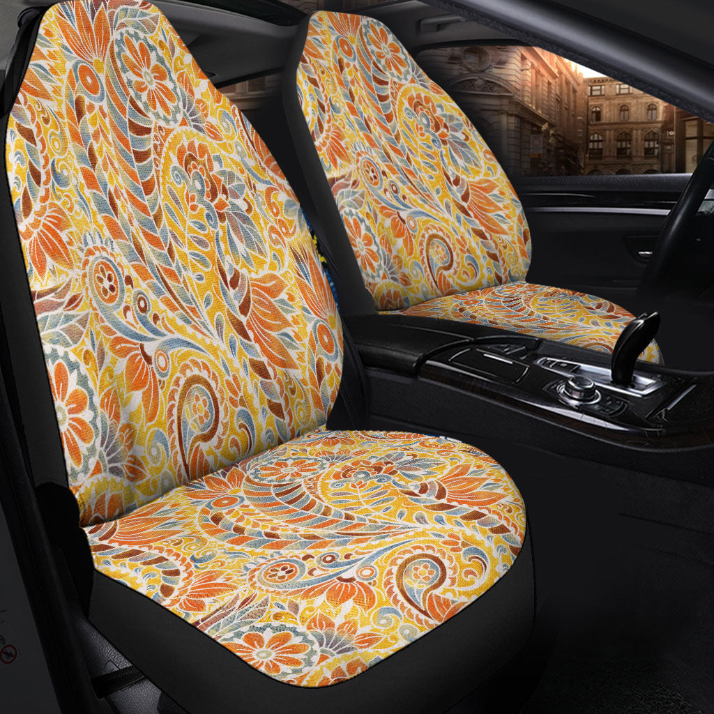 Car Seat Cover Paisley Bandana Pattern Seamless Car Seat Cover