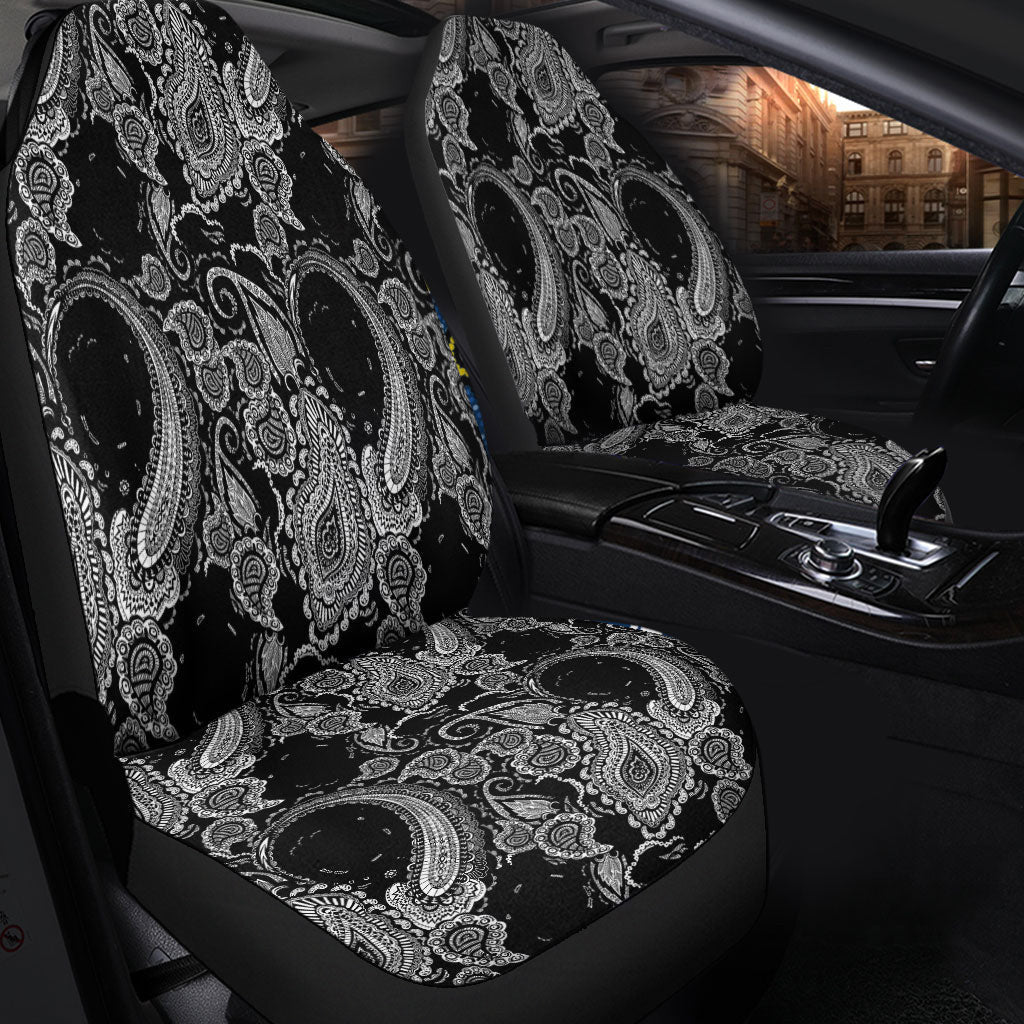 Car Seat Cover Paisley Bandana Pattern Seamless Car Seat Cover