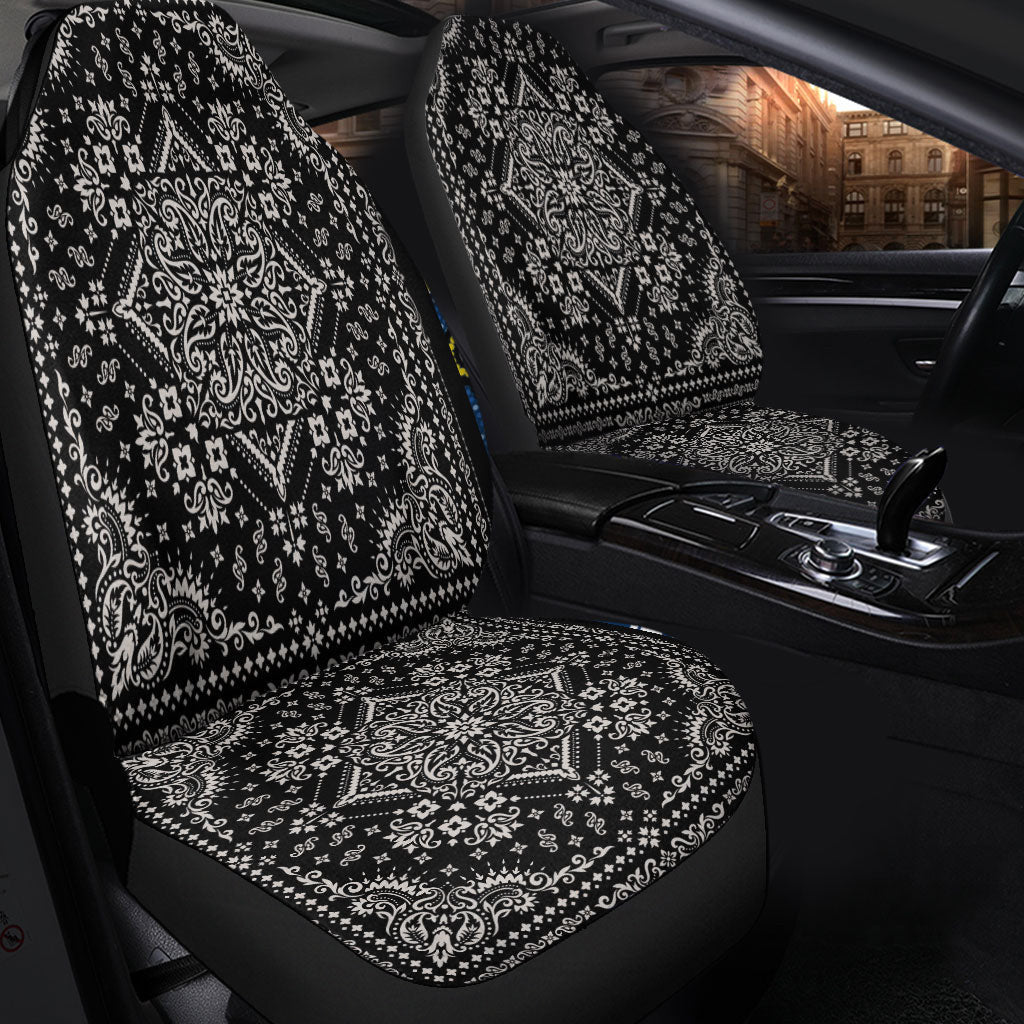 Car Seat Cover Paisley Bandana Pattern Seamless Car Seat Cover