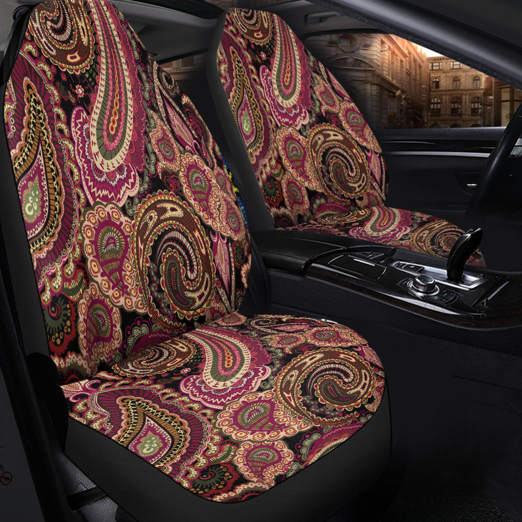 Car Seat Cover Paisley Bandana Pattern Seamless Car Seat Cover
